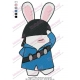 Rabbids Soldier Embroidery Design